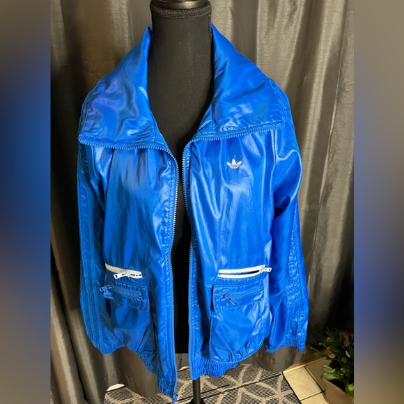 Authentic ADIDAS blue varsity jacket - Picture 2 of 7